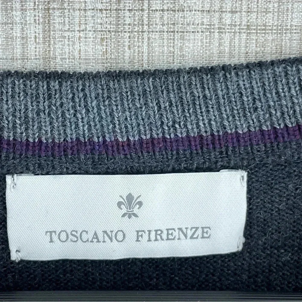Toscano Firenze Mens Size XL Merino wool sweater Vest 2557
